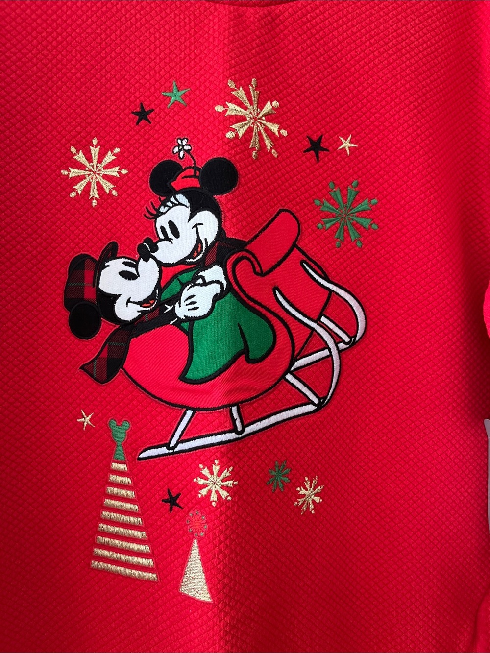 Disney Red Holiday Mickey & Minnie Sweater - Picture 2 of 12